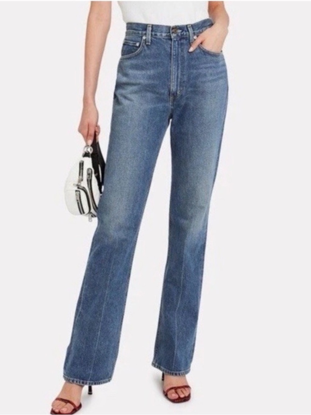 AGOLDE Vintage High Rise Flare Jeans Absolute Size 31 100% Organic Cotton